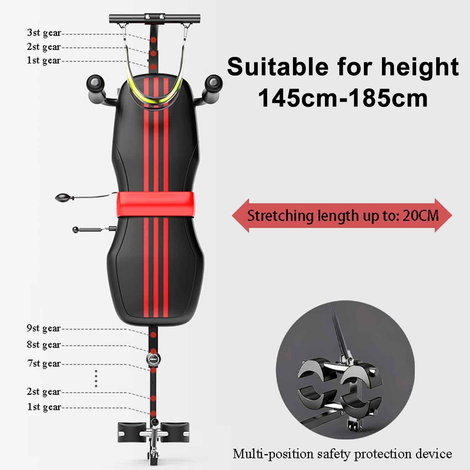 Panca allungamento della schiena for trazione cervicale, con macchina allungamento stretching for trazione lombare e della colonna vertebrale e rilassamento del corpo