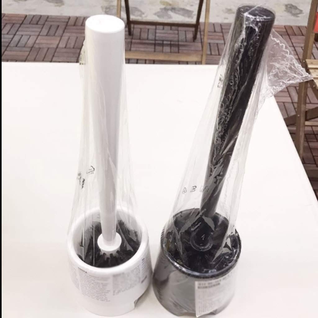 Set di spazzole per la Pulizia della Tazza del WC Domestico con Contenitore per Supporto, scopino per WC in plastica con Staffa, Strumento di Pulizia del Bagno Bianco per Una Facile igiene