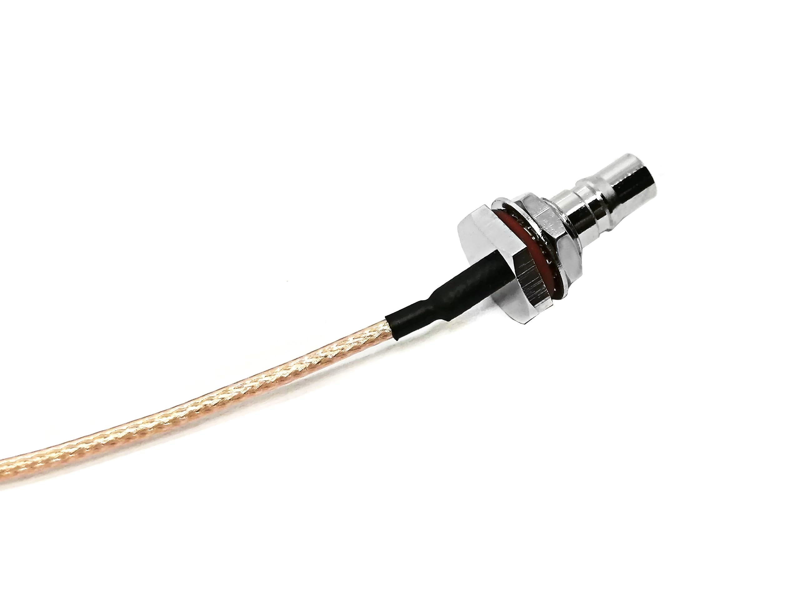 mamparo Hembra de 6 Pulgadas RG316 QMA al Conjunto de Cable coaxial de ángulo Masculino for Dispositivos inalámbricos