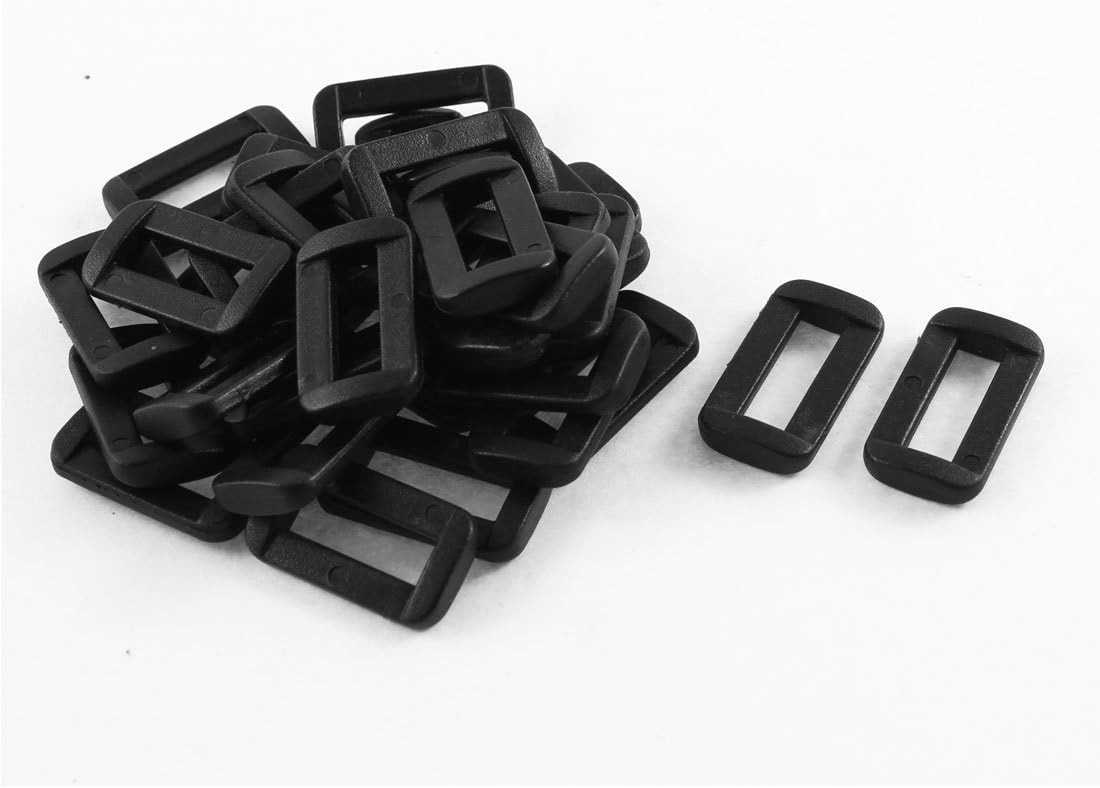 Ruilogod Plastic Bar Slides Buckles 30pcs Black for 1.5cm Webbing Strap (id: f91 90b 1ed aa1 9fa