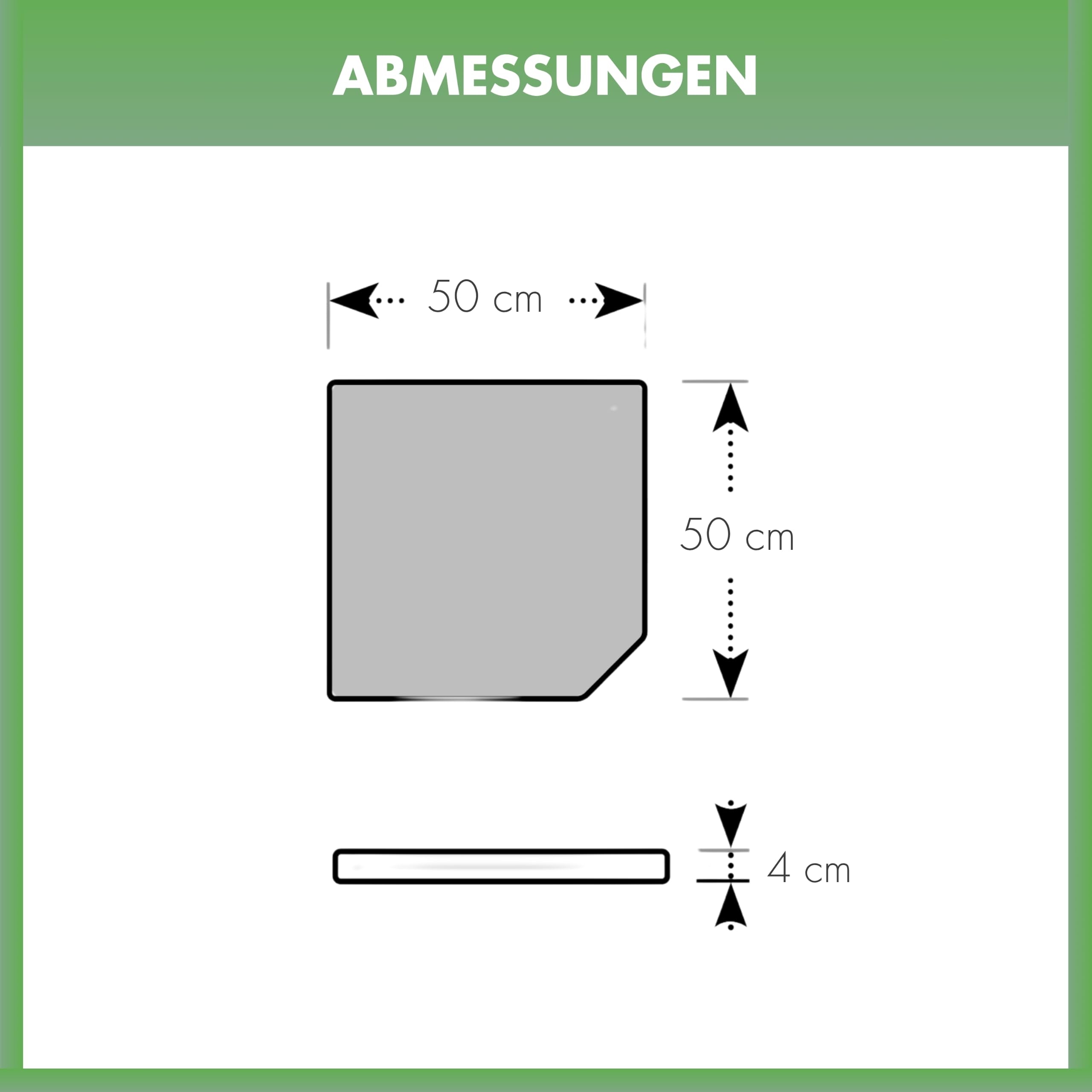 Doppler 1x Granitplatte 25kg I Beschwerplatte 50x50x4cm für Sonnenschirme mit max. 300cm Schirmdurchmesser I wetterfester Natursteinsockel mit Griffmulde I Schirmständer für Pendelschirme