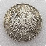 chenchen Deutschland 1914 Preussen 5 Mark Silber Kopie Gedenkmünzen Kopie für Home Room Office Decor