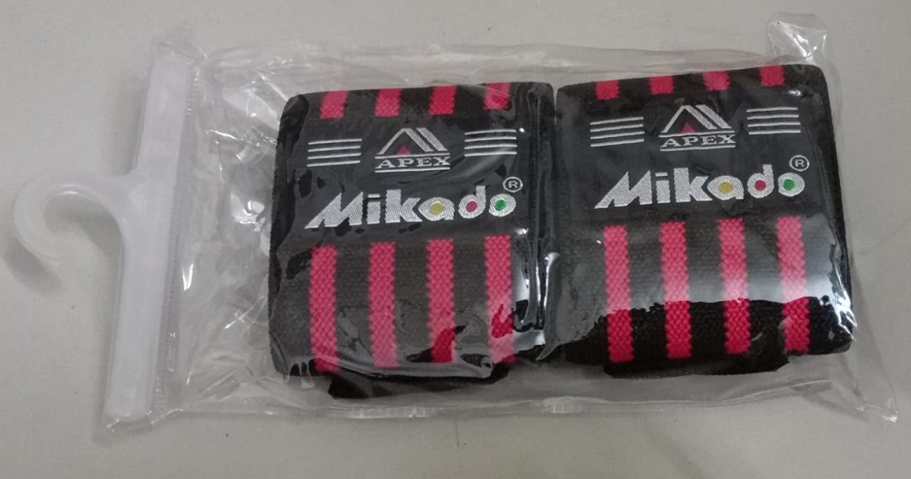 MIKADO Apex Weight Lifting Wrist Support Straps, Black and Pink, Professional Gym Training Accessories-image-26