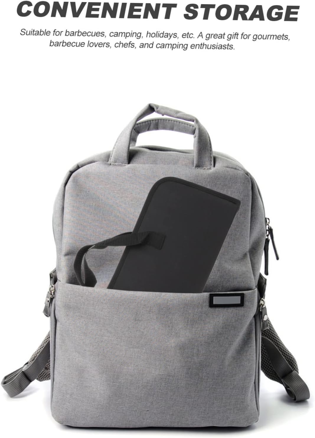 POPETPOP 1set Stainless Steel BBQ Tool Kit Barbecue Utensils Outdoor Grilling for Camping Tailgating and Holiday Cookouts Compact and Design