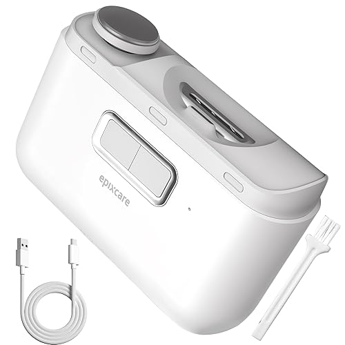Cortaúñas eléctrico automático, 2 en 1, recargable, para bebés, adultos y personas mayores, pulidor de manicura resistente con LED de seguridad para