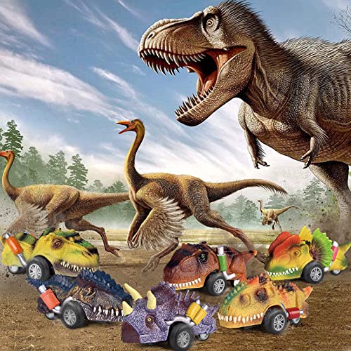 Scuwtocn Dinosaur Toys For 3 Years Old Boys And Girls, 6 Pack Pull Back Car Toys - Animal Toy Cars, Dino Games And Toys Birthday Gifts For 4 5 6 7 Year Old Kids - New #TOP5