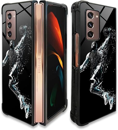 Funda compatible con Galaxy Z fold 2 5G, Jugador de baloncesto 38 Galaxy Z Fold 2 5G, patrón para niños y hombres, funda de TPU suave a prueba de