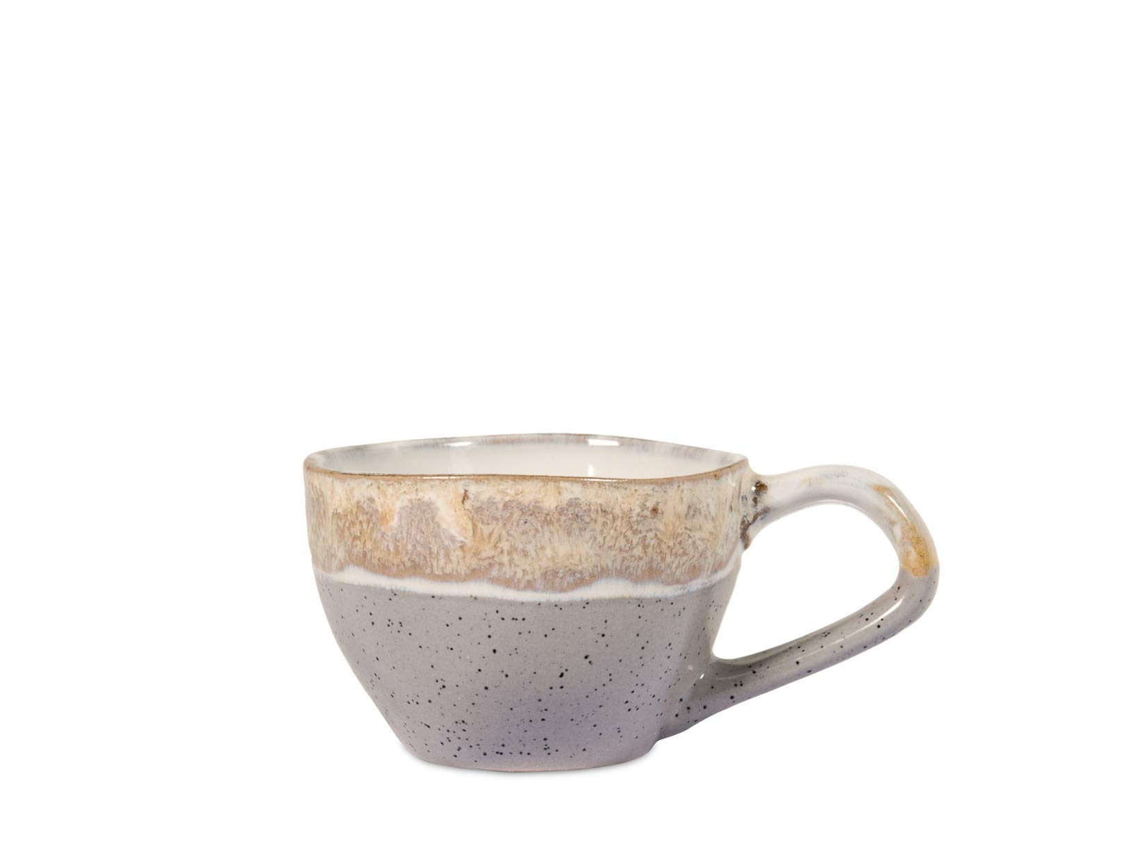 H&H Malika Set 4 Tazas Cafè, Gres, Colores Surtidos, 110cc