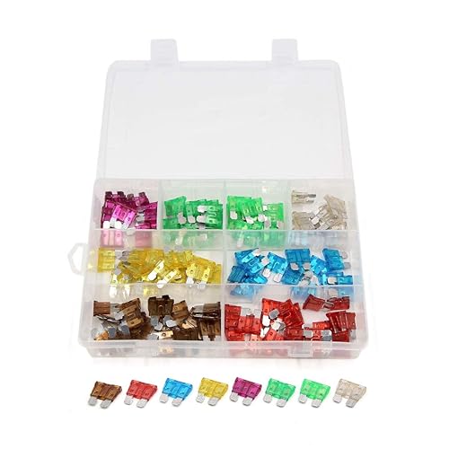 110Pcs 7.5A 10A 15A 20A 25A 30A 35A 40A ATC ATO Auto Car Truck Regular Blade Fuse Kit disponible en Yaxa Mexico