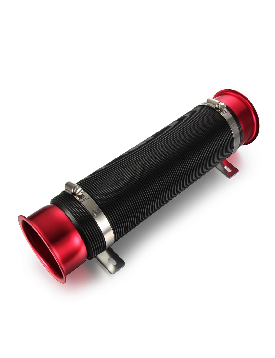 76mm Kaltluftschlauch Ansaugrohr Sportluftfilter Ansaugschlauch Schlauch Luftschlauch (Rot)