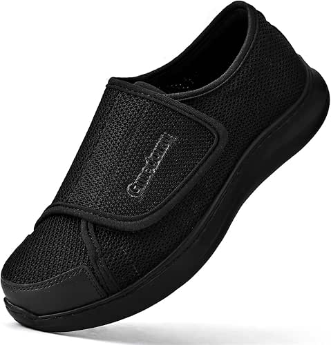 Men's Wide Width Shoes with Easy Put On Adjustable Lightweight