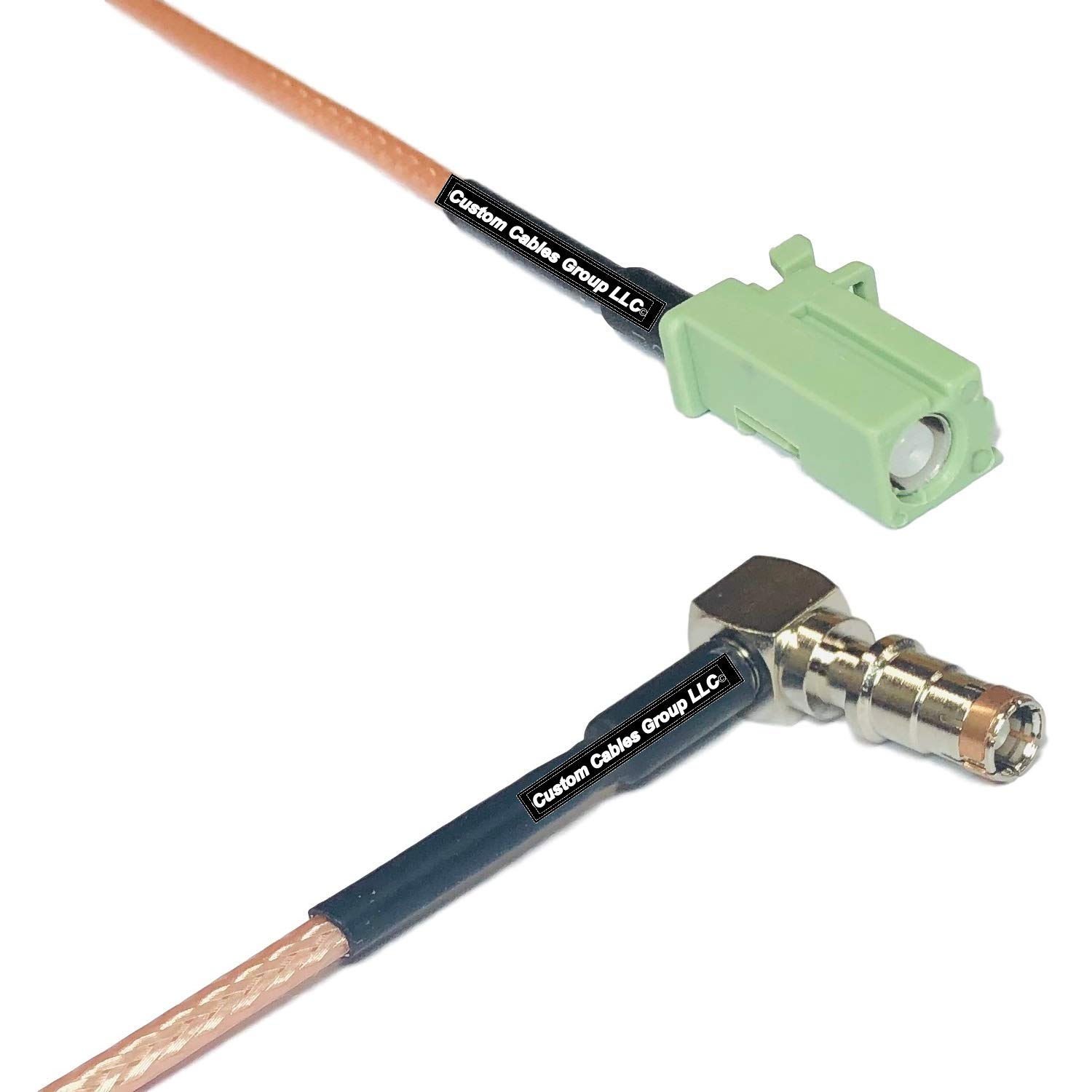 1 feet RG316 Avic Green Pioneer Jack to Fakra Female Angle RF Pigtail Coaxial Cable