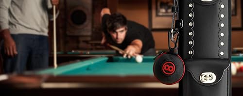 Miniatura 6 de Sport  Rojo  Negro  Estuche de bola con clip para fijación de bolas de taco, bolas de billar, bolas de entrenamiento a tu bolsa de taco con diseño