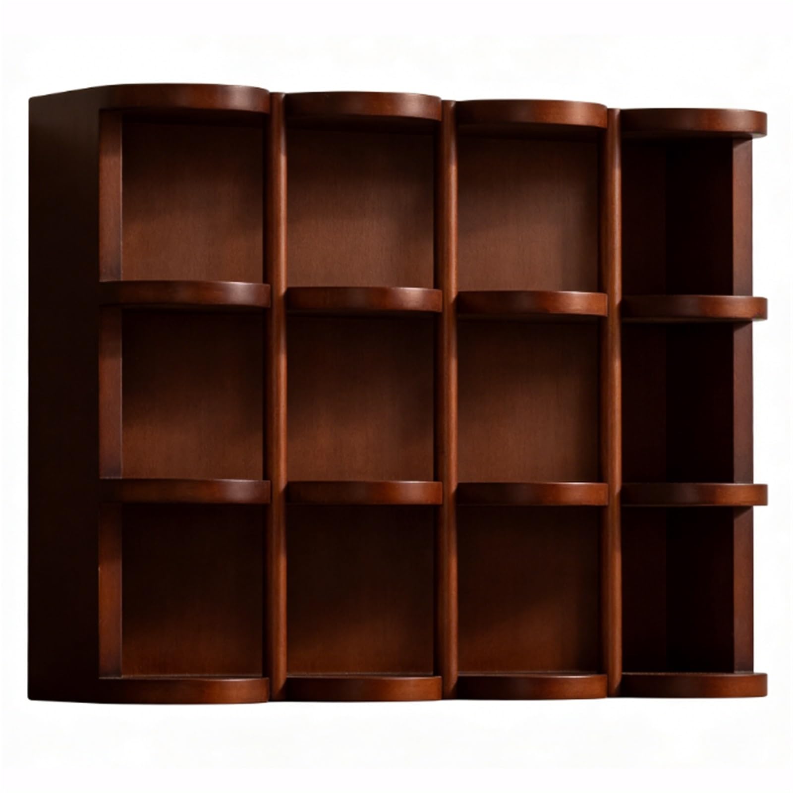 CYairong-22 Cup Display Shelf Vintage Cup Holder Solid Wood French Style Storage Display Wooden Grid Coffee Mug Display Rack
