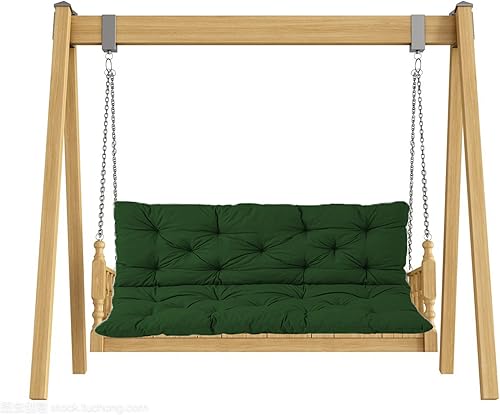 NENIUX Cojines de banco para interiores y exteriores, cojines de asiento de columpio de jardín de 2 o 3 asientos con respaldo, cojines de repuesto