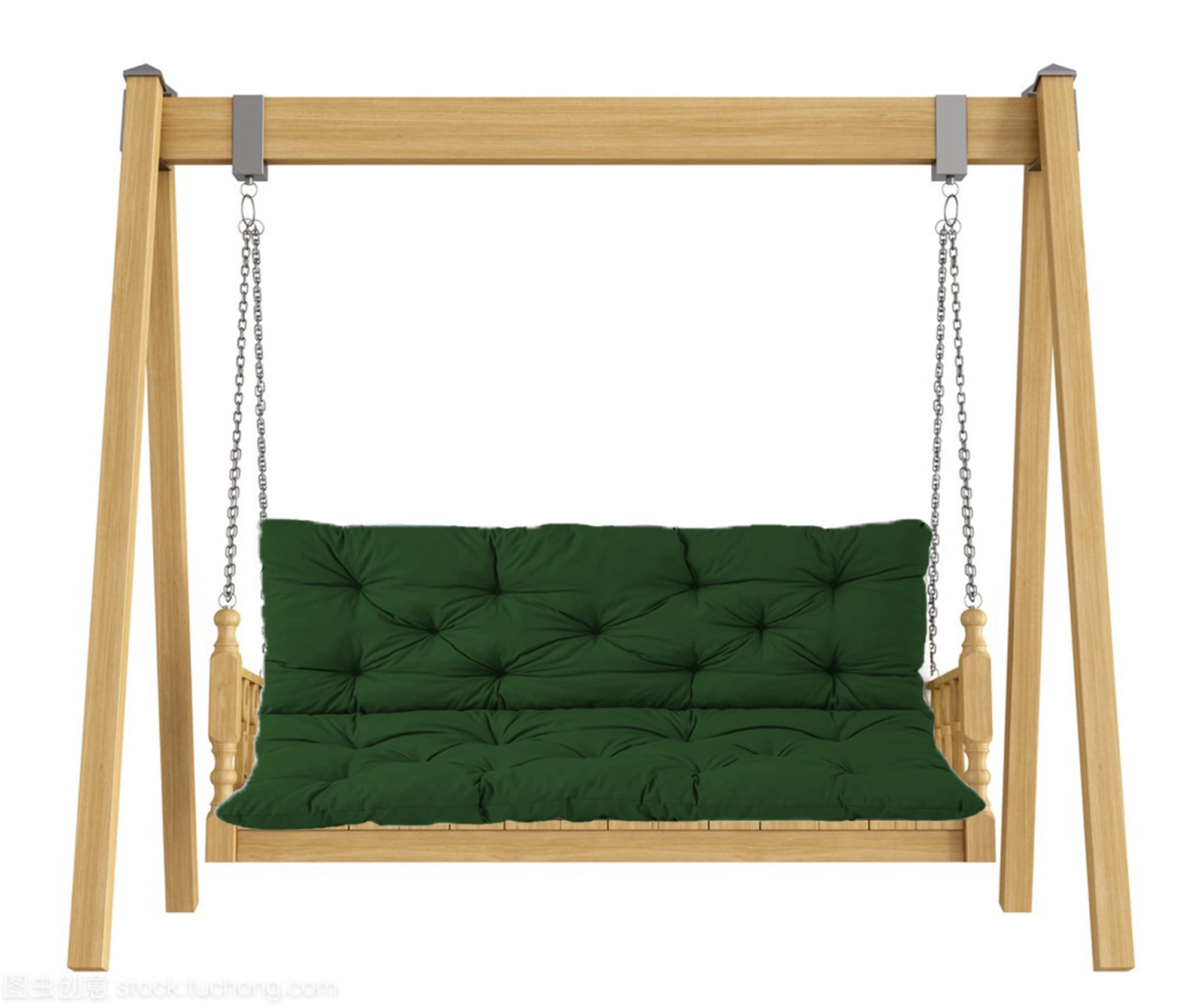 Dondolo da giardino con schienale, 2-3 posti, in legno, 150 x 100 x 8 cm, colore: verde scuro