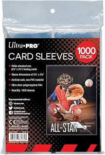 UltraPro Penny Sleeves 2.5x3.5 Standard Trading Card Sleeves 1000ct - Archival Safe Non-PVC Protection