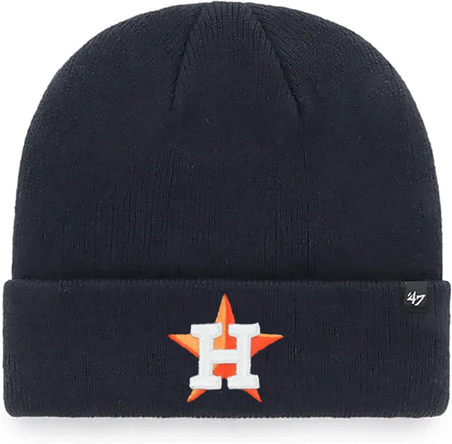 '47 MLB Unisex-Adult Primary Logo Cuffed Knit Primary Logo Team Color Beanie Hat Cold Weather Hat, One Size (Houston Astros Navy) - Image 2