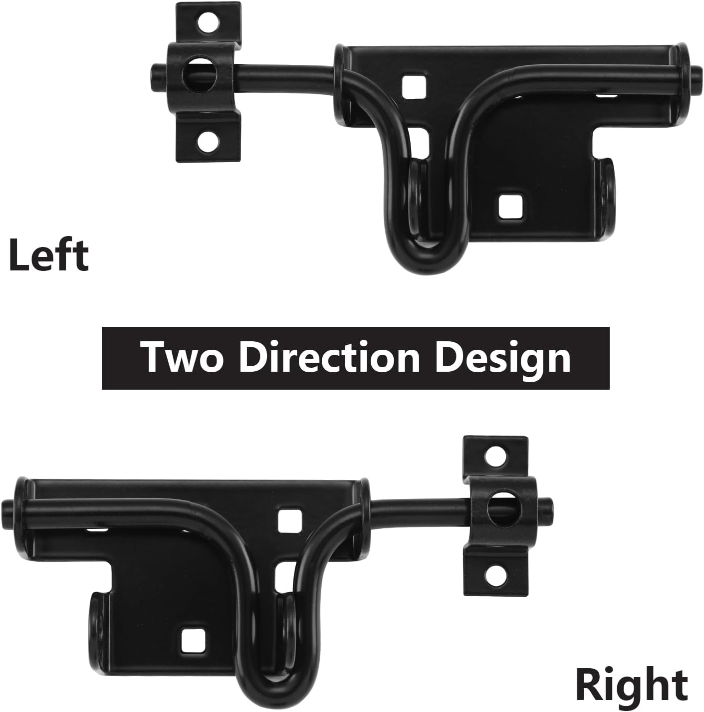 HOME MASTER HARDWARE Heavy Duty Slide Bolt Gate Latch, Thickened Metal Sliding Bolt Door Lock with Padlock Hole, Solid Hardware for Wooden Fence, Barn Door, Shed Door, Yard Door, Interior and Outdoor