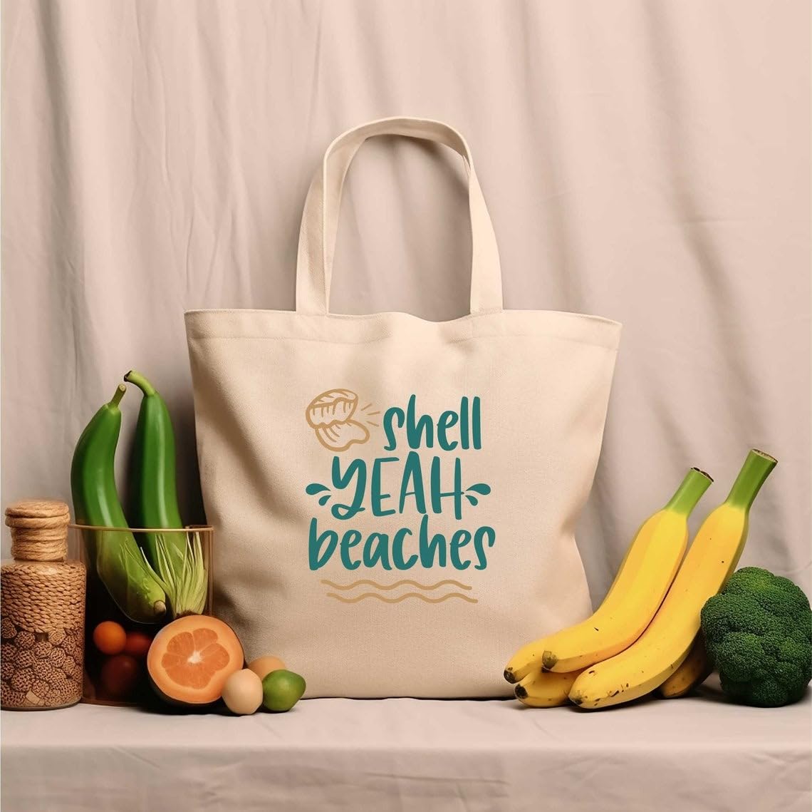 Shell Yeah Beaches Tote Summer Tote Bag Sun Totes Funny