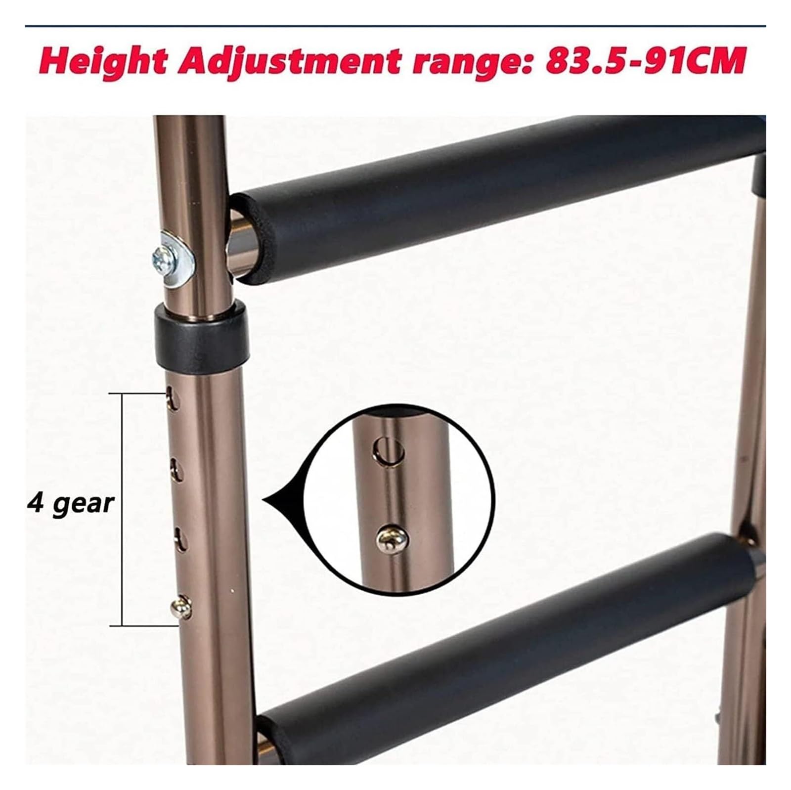 Silla de Elevación para Mayores - Soporte para Levantarse Altura Ajustable con Bolsillo Portaobjetos, Asistencia Segura para Sofá, Cama, Silla o WC - Mango Ergonómico Antideslizante
