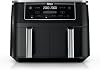 Freidora de Aire Ninja Foodi, 10 Qt DualZone, 6 en 1, Negro, DZ302 | Freír al aire, asar, rostizar, mantener caliente, deshidratar, hornear, 2 cestas de 5 Qt, para 8 lbs de alitas 1
