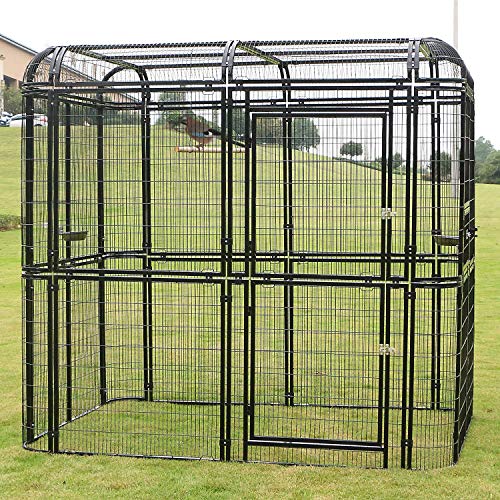 Bestmart Large Iron Wire Bird Flight Cage Parrot Cockatiel Macaw Walk in Aviary Pet Supply Black