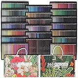 3, JUEGO DE ALMACENAMIENTO PRÁCTICO: Nuestro juego de 520 lápices de colores viene en 2 prácticas cajas. Cada lápiz individual tiene su propio lugar de almacenamiento. El juego completo de lápices con un atractivo empaque es un gran regalo para amigos, familiares y artistas.