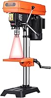 VEVOR 10-Inch Benchtop Drill Press: 6.2A Motor, 5-Speed 610-2800 RPM, 45° Tilt Table, LED Light for Wood & Metal Drilling