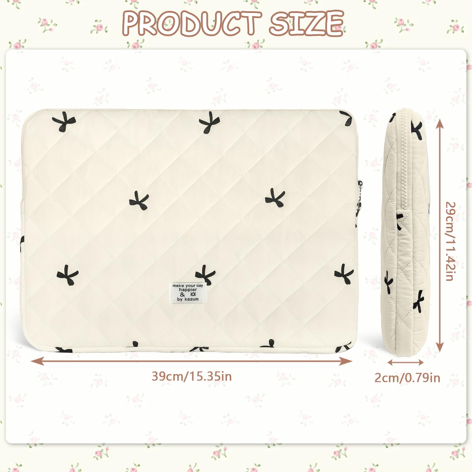 Flintronic Custodia per Laptop da 15,6 Pollici, Sleeve per Laptop, Impermeabile Custodia Borsa Custodia Protettiva Compatibile con MacBook Pro/Acer/Dell/Lenovo/HP/Samsung/Sony/Asus, 15,6 Pollici