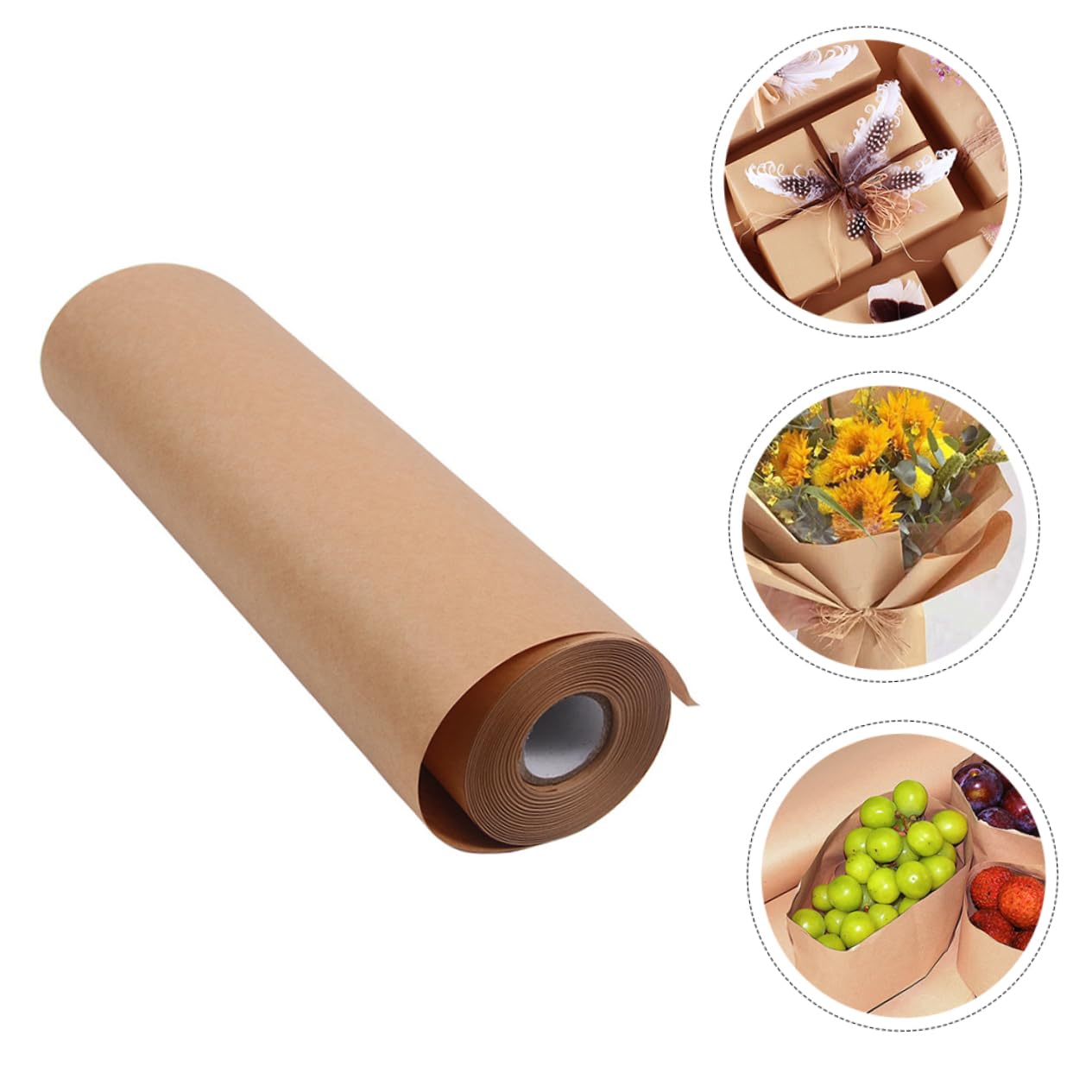 DIYEAH Kraftpapier für Verpackungen Blumenverpackungspapier Geschenkpapier Blumeneinpackpapier für Geschenkverpackungen und Bastelprojekte