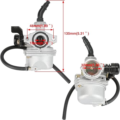 Miniatura 6 de YOXUFA PZ19 Carburador de carbohidratos 78 Twist Acelerador Kit para TaoTao DB10 DB14 DB24 Baja DR70 DR90 Coolster Apollo SSR Xmotos X-Pro Thumpstar