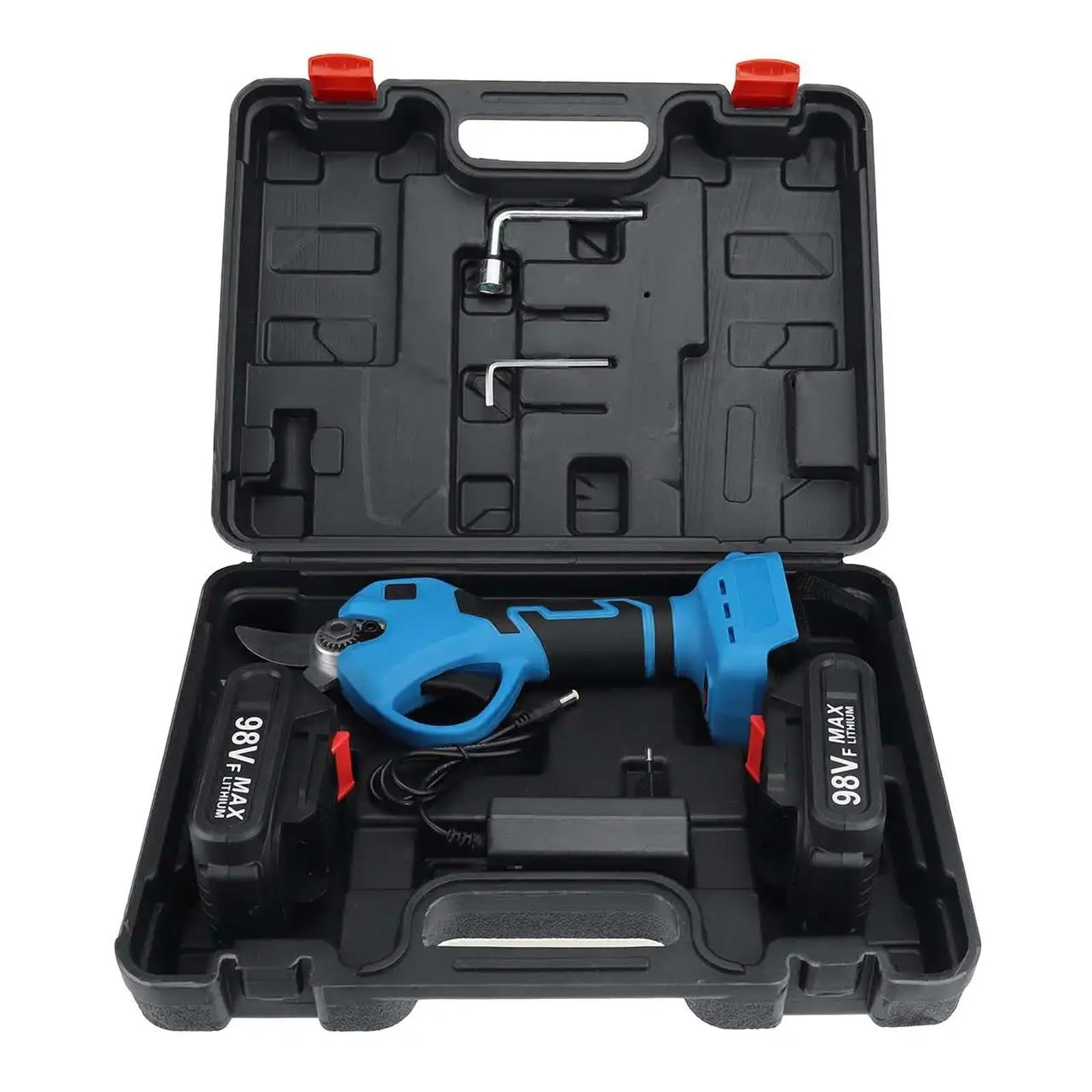 Tijeras de podar eléctricas inalámbricas 1500W, podadora ramas árbol recargable, podadoras jardín 30mm, herramienta eléctrica con 2 baterías,Serie profesional