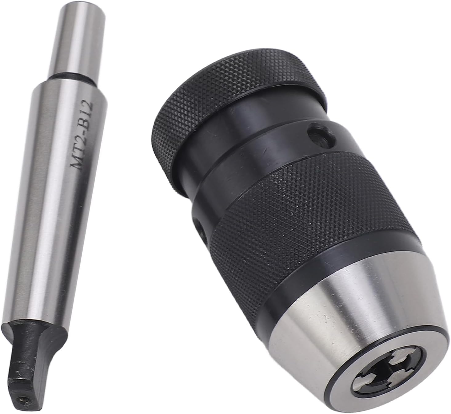 1-10mm Drill Chuck Arbor Kit B12 Keyless Self Tighten Chuck with High Clamp MT2-B12 Keyless Self Tighten Drill Chuck for Drilling Machines