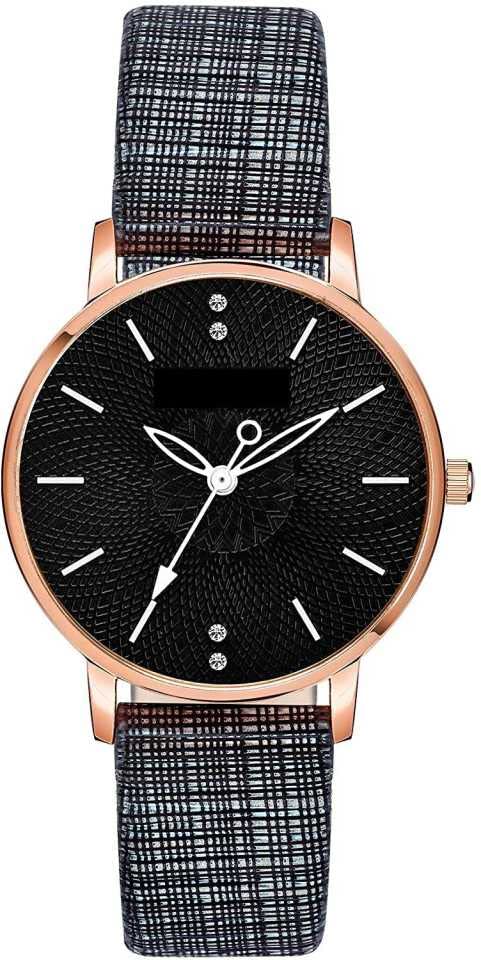 PIVOT Fancy Round dial, Leather Belt Watch for Girls, Leather Belt Watch for Women (Black) (B09RGV1G2G) Amazon Price History, Amazon Price Tracker