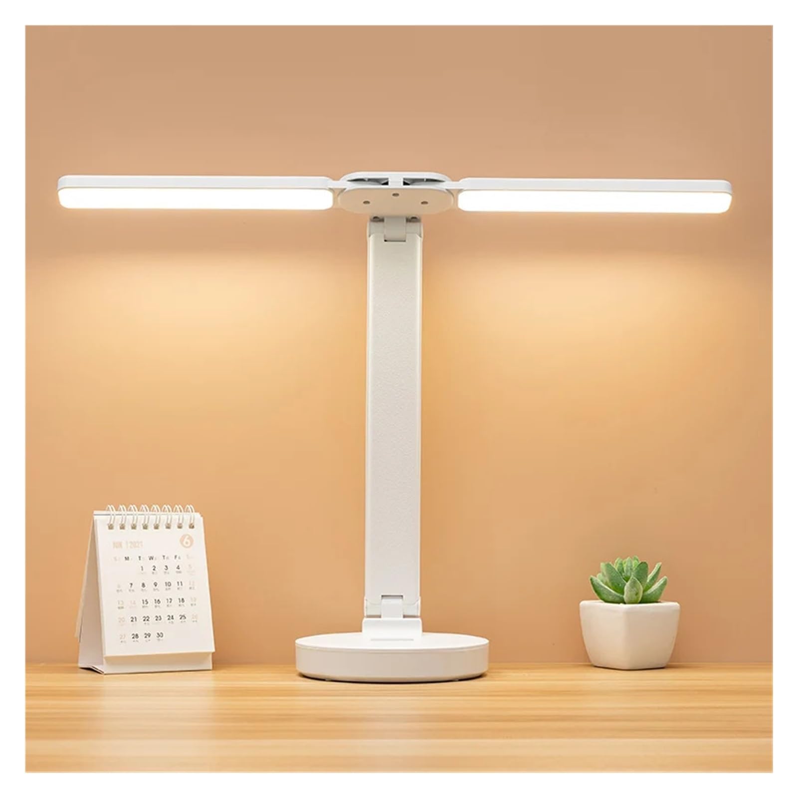 Lámpara de escritorio LED Luz nocturna táctil regulable de 3 niveles | Mesa plegable con protección ocular recargable por USB for lectura de cabecera(USB powered)
