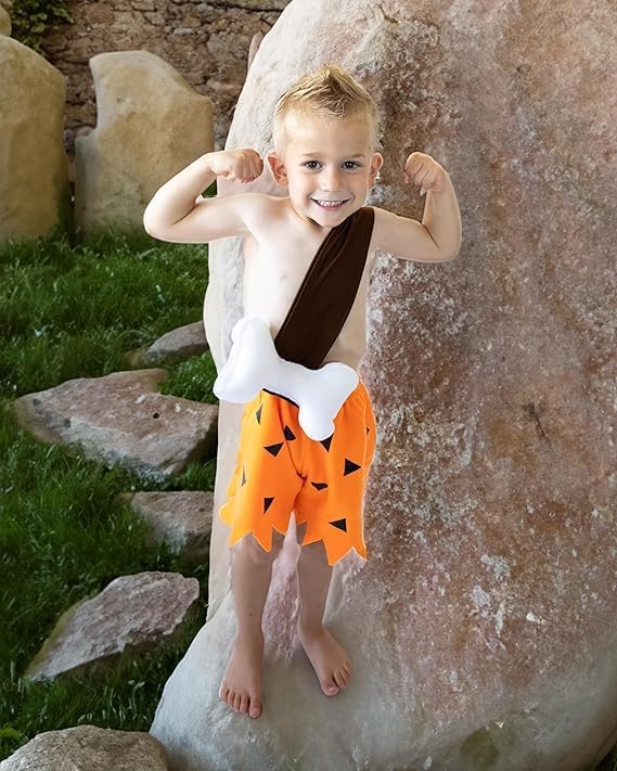 Miniatura 2 de Luke and Lulu Halloween Toddlers Costume - Pebbles Outfit For Baby Girls - Caveman Bam Bam Costume for Baby Boys