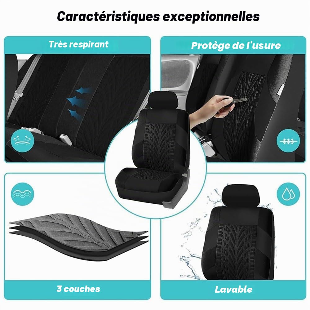 Housses de Siège De Voiture pour Dacia Duster 3 2024 2025 2026, Voiture Ensembles Housses Siège Confortables Imperméable Respirant Couverture de Siège Avant,B/Grey