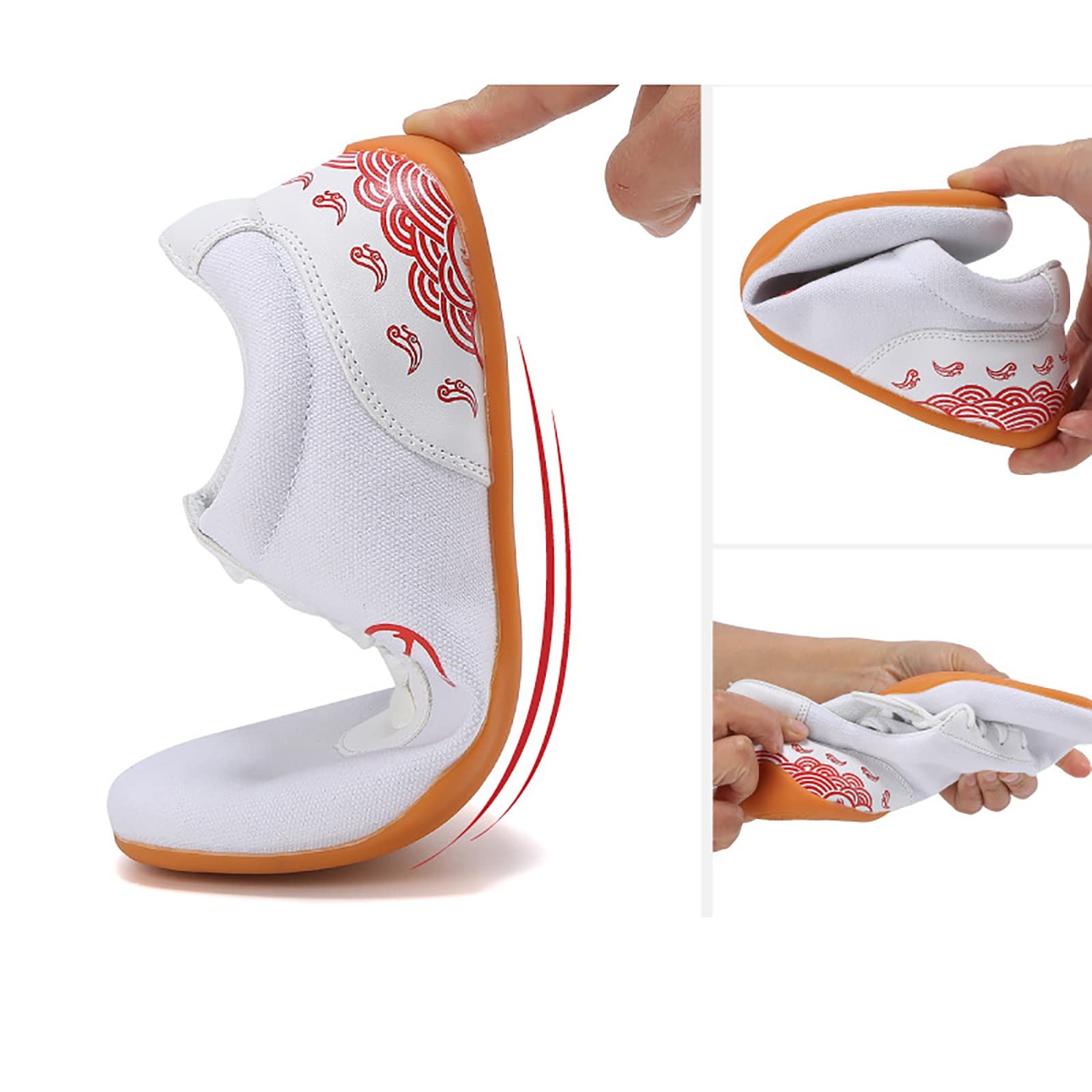 CLSQLXYJZC Scarpe da Taekwondo per Arti Marziali, Scarpe Leggere da Boxe Kung Fu Taichi in Tela Antiscivolo, per Sneakers da Allenamento Tai-Chi Taekwondo Unisex (Color : Blue, Shoe Length : 21cm)