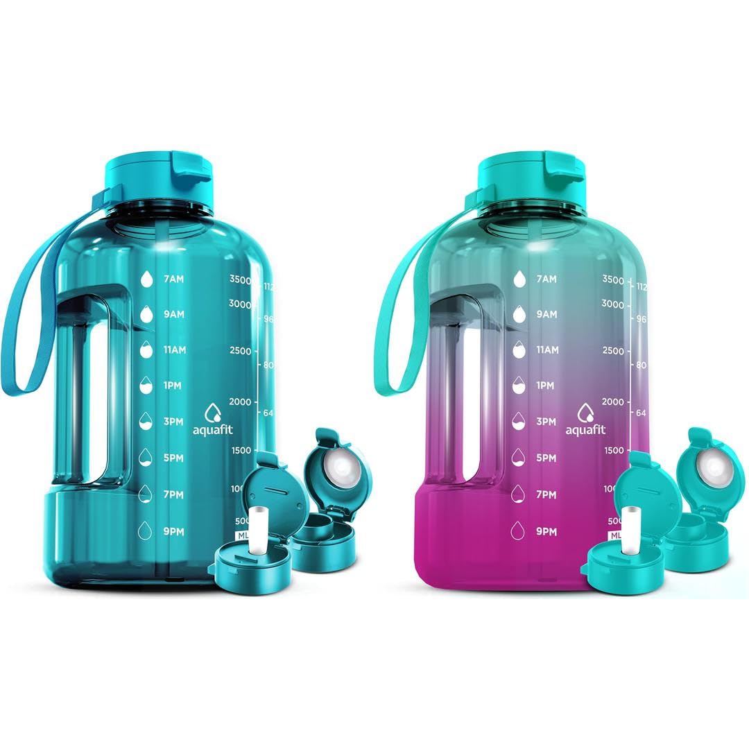 Amazon.com: AQUAFIT 2 Pack - 2 x 1 Gallon BPA Free Gym Water