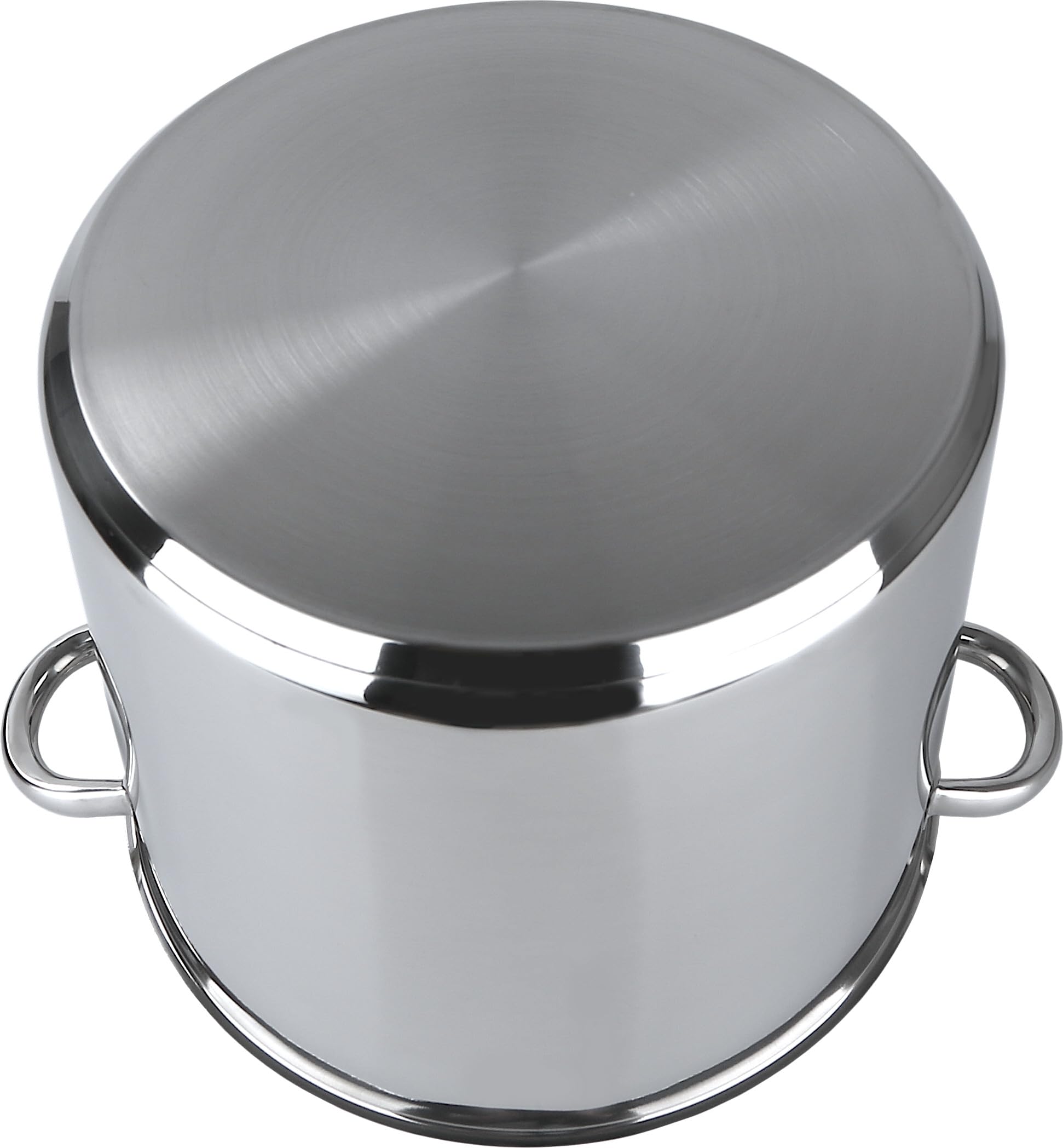 aro Pentola multiuso con coperchio in vetro, in acciaio inox, Ø 30 cm, 18 L, rotonda, argento