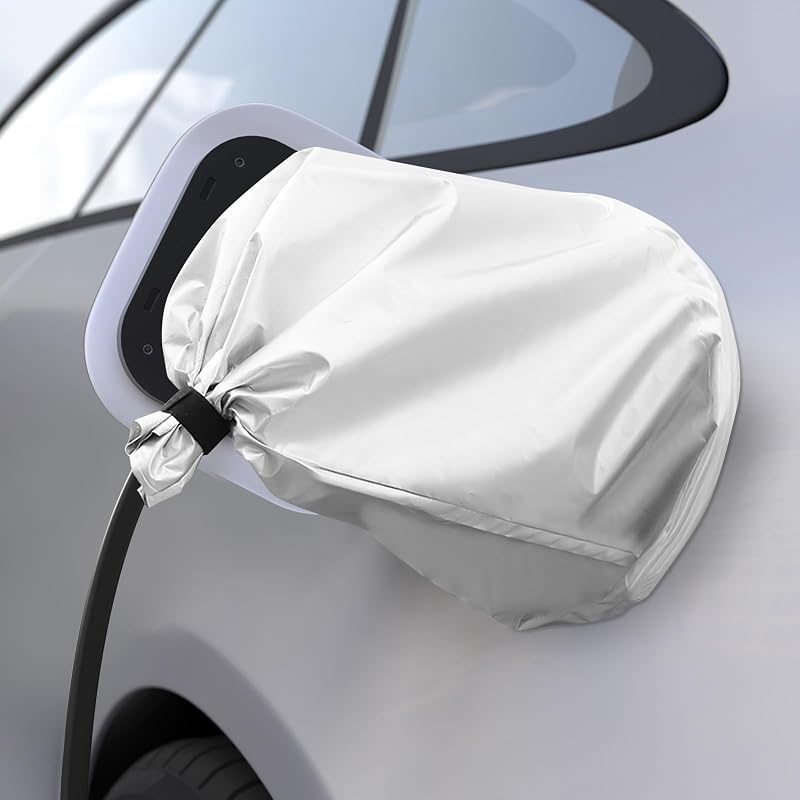 Capa magnética para porta de carregamento de veículo elétrico, proteção contra chuva, neve, poeira e luz solar, wuyaoyao, cinza e branco