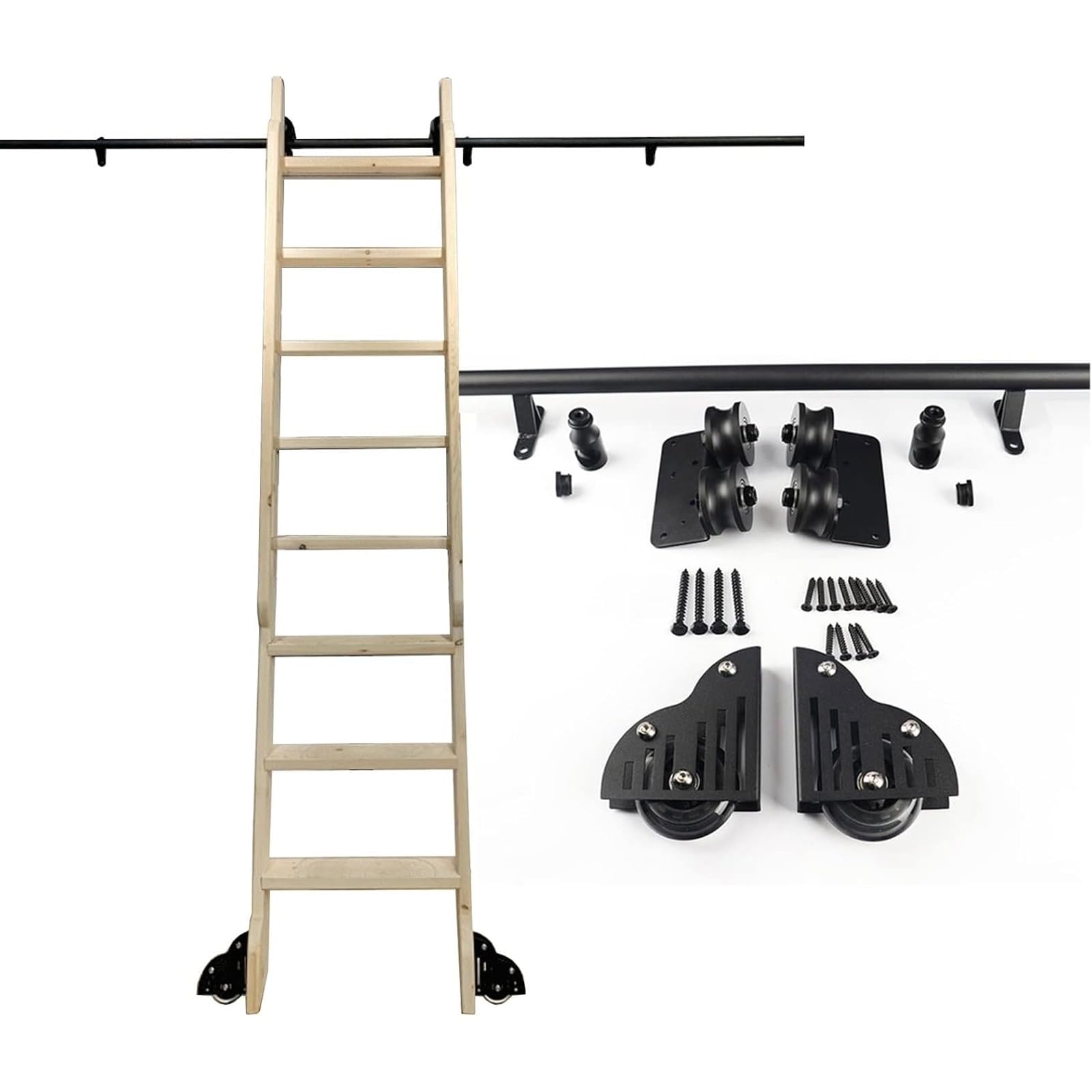 Rail de suspension pour échelle mobile extension de rail 500cm tube rond pour grenier