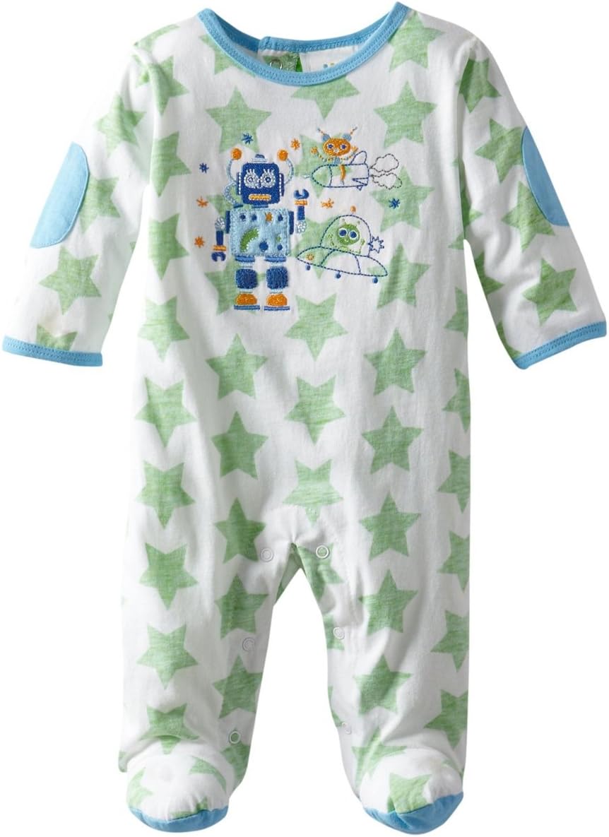 ABSORBA Baby-Boys Newborn Star Alien Footie