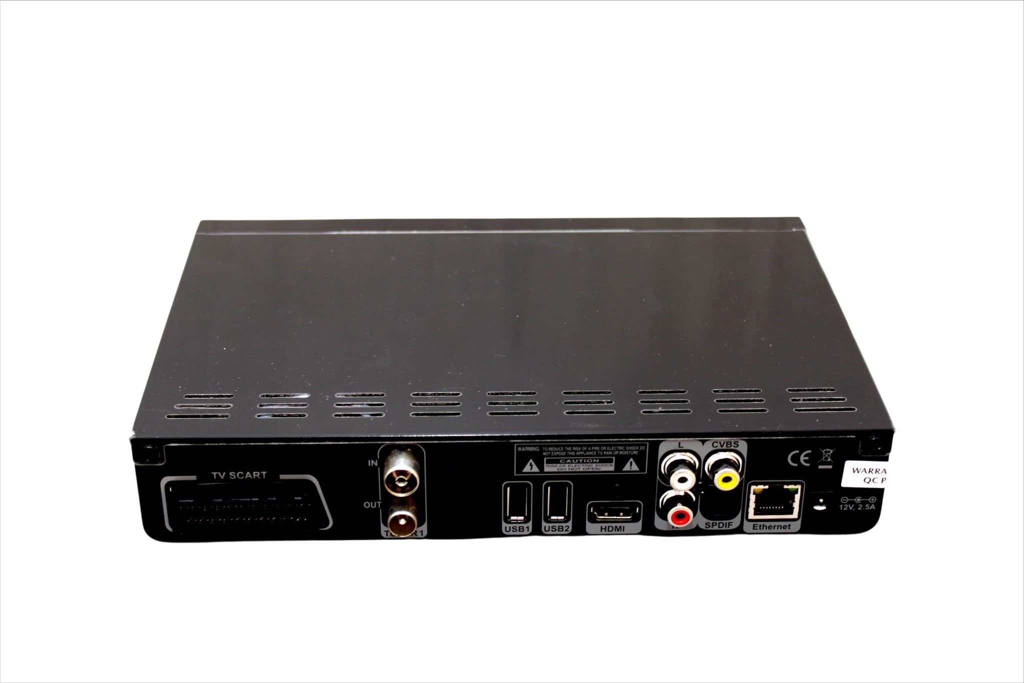 Medialink odbiornik kablowy z funkcją nagrywania, CI, CX, VFD do telewizji kablowej - Black Panther kabel z wyświetlaczem alfanumerycznym, HDMI, czytnikiem kart, PVR, USB, SCART, LAN + kabel M@TEC