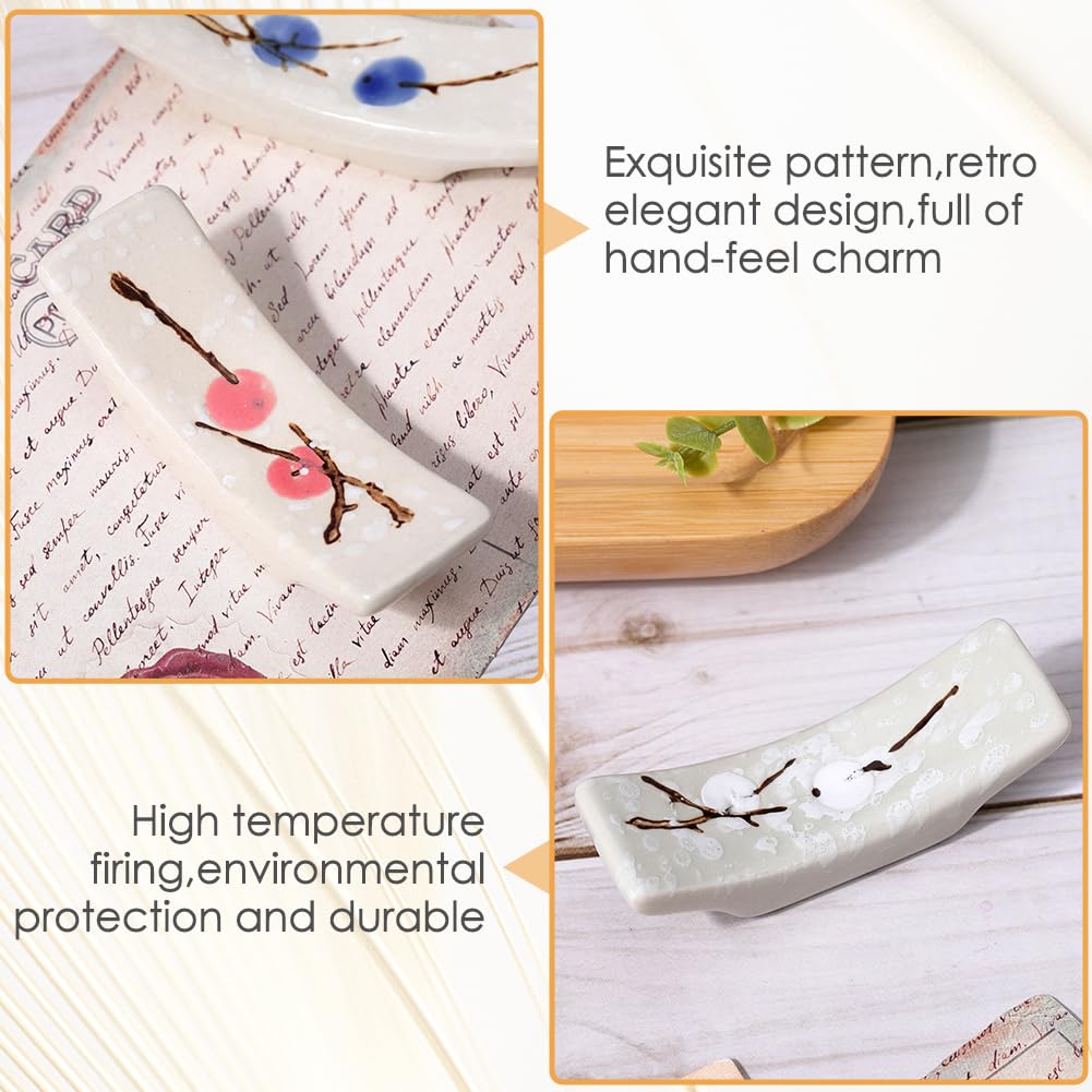 Repose-Baguettes Céramique SHOWERORO - Lot De 6 - Design Panda - Décoration Table