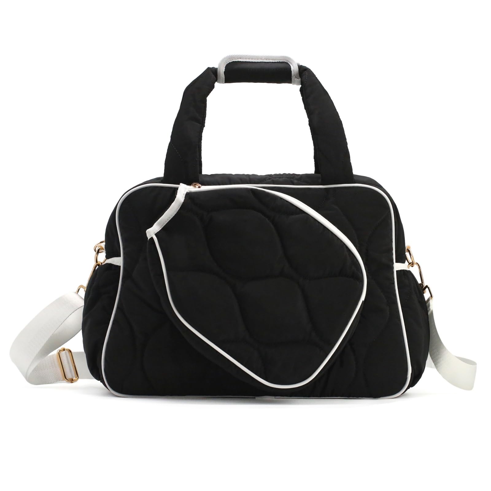 Borsa da Tennis Spaziosa Borsone | Trapuntata, Resistente All'acqua, Borsa con Tracolla Regolabile, per Allenamento, Tennisti