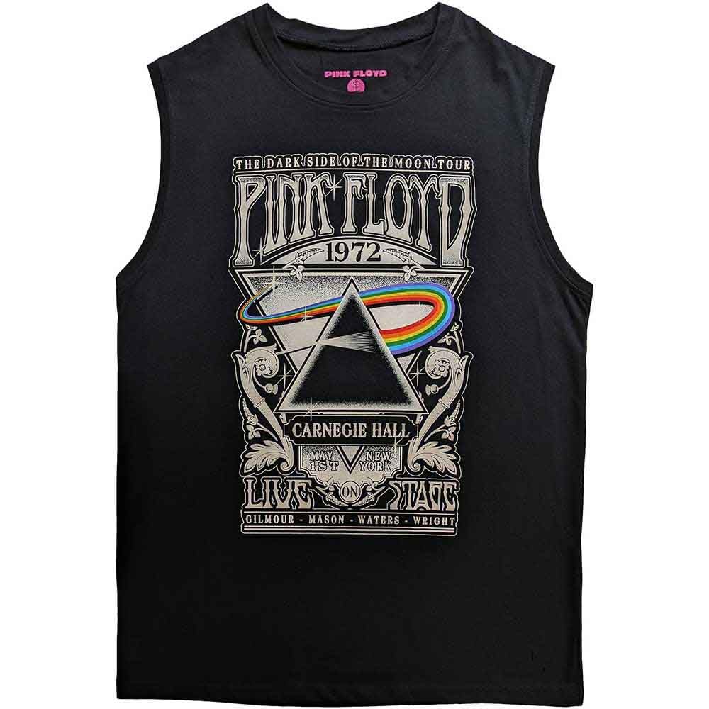 Pink Floyd Tank Top Muscle T Shirt Carnegie Hall Poster Official Unisex Black XL