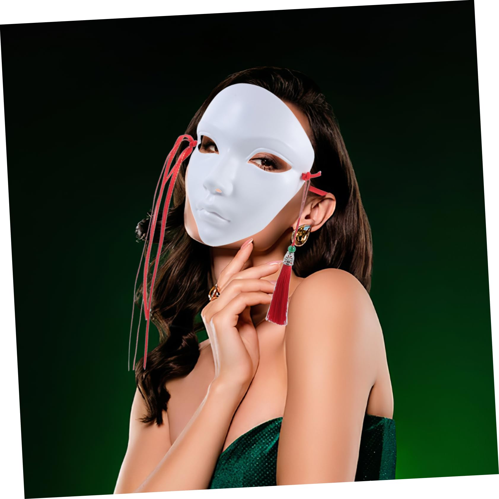 ibasenice Maschera in stile cinese maschera non verniciata mascherata bianca per adulti costume maschera da colorare maschere da decorare maschera mascherata bianca maschera bianca pp