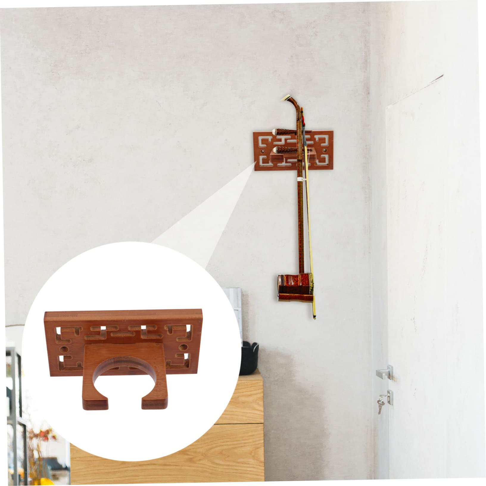 OSALADI 3 Set Di Ganci Da Parete Per Flauto in Legno Di Cucurbita Accessori Per Ukulele Erhu Strumento in Legno Gancio Da Parete Marrone